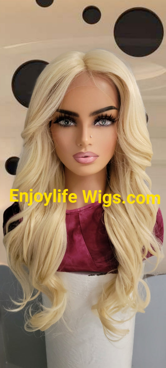 HD lace front bodywave wig with shifting part