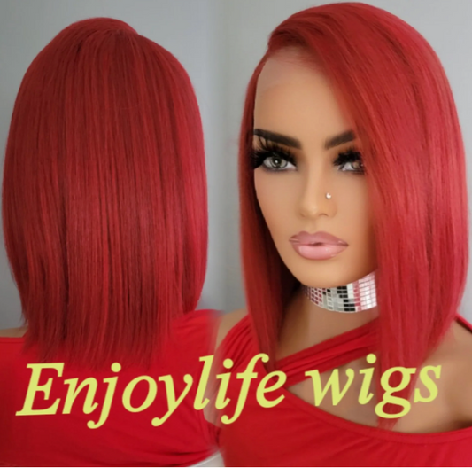 Sexy HD lace front bob wig with side part