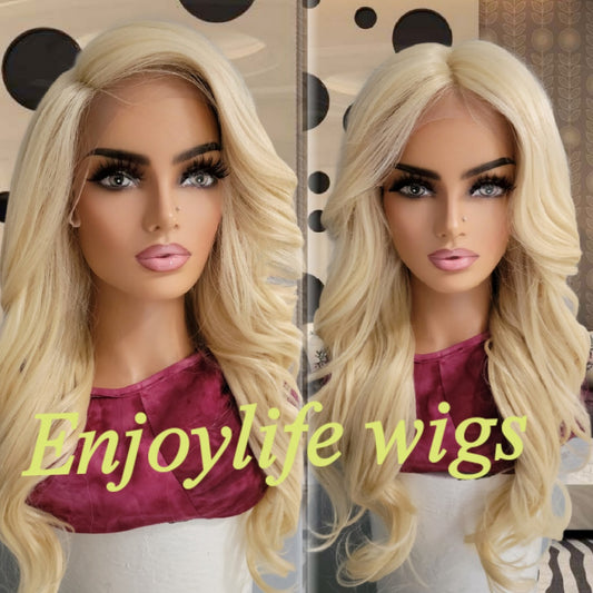 HD lace front bodywave wig with shifting part