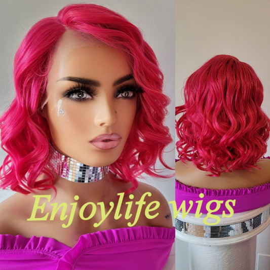 Lightweight HD Lace Front Bob wig with side part