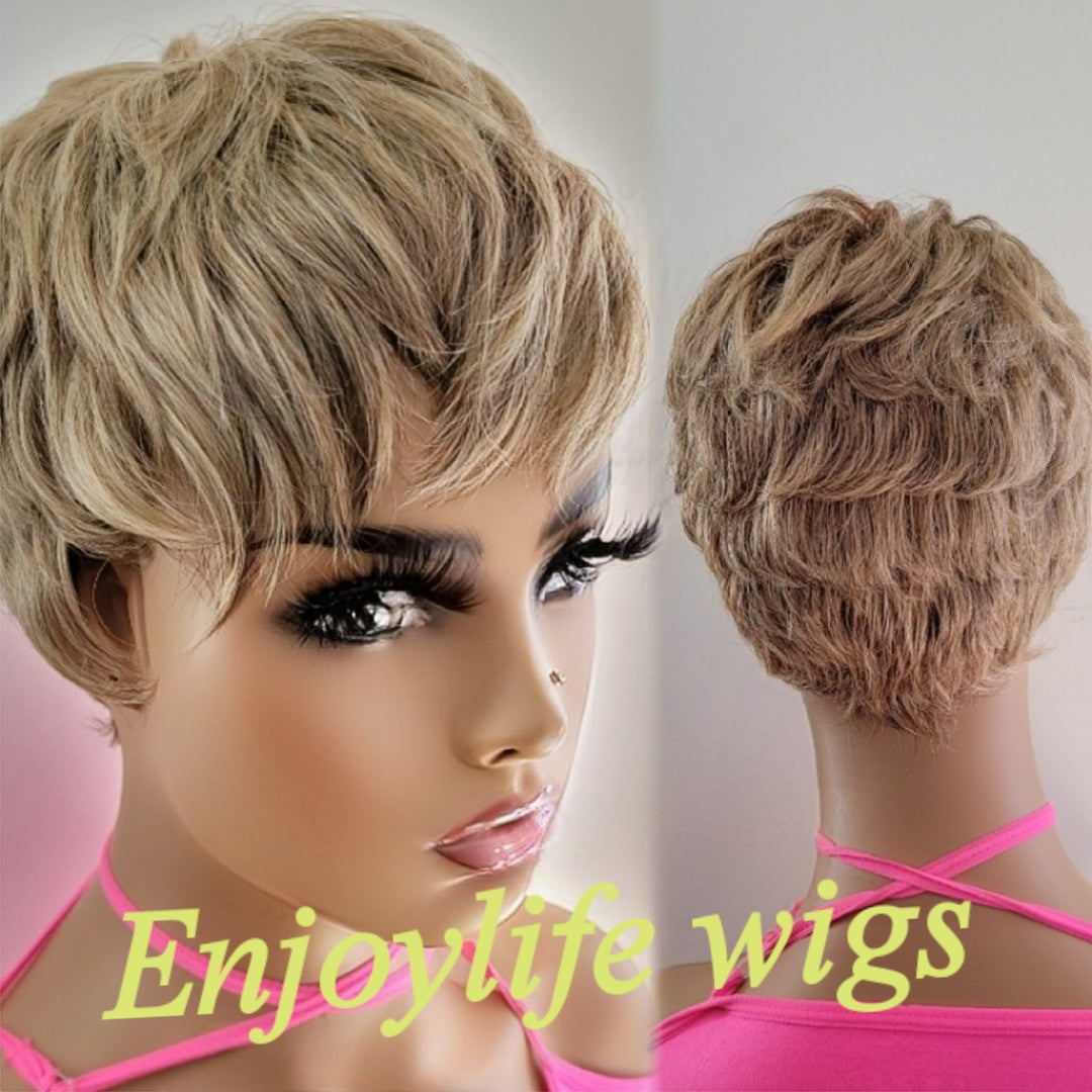 Short and sassy Ash pixie wig