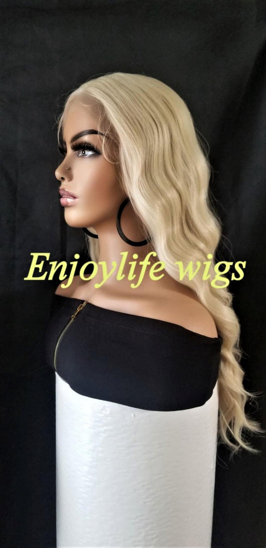 sexy blonde transparent lace h.d front loose wave wig  perfect for all skin tones
