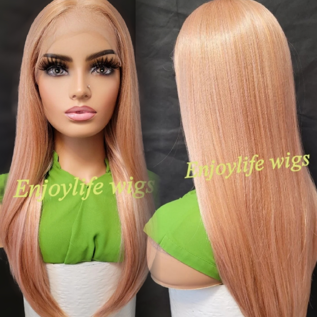 Peach HD lace front wig