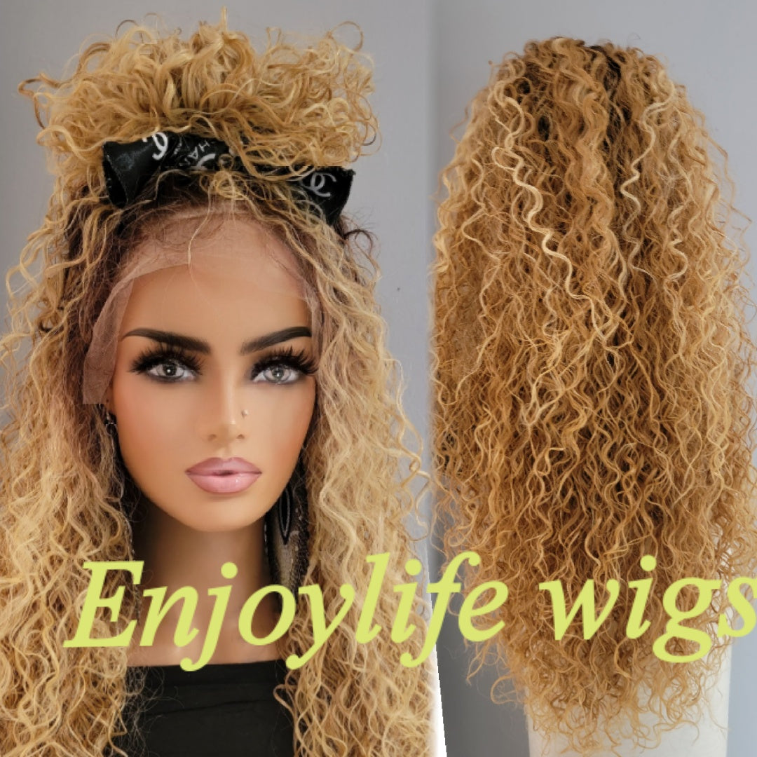 HD lace front waterwave wig